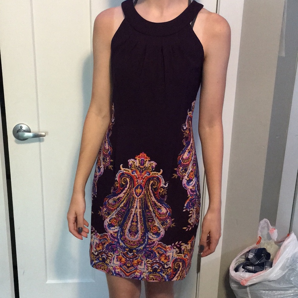 Purple fitted dress